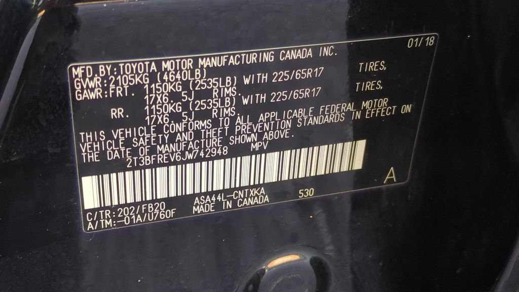 Used 2018 Toyota RAV4 LE w/ All Weather Liner Package AWD/4WD image 23
