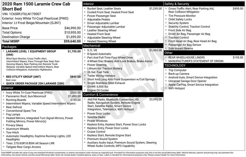 Used 2020 RAM 1500 Laramie image 34