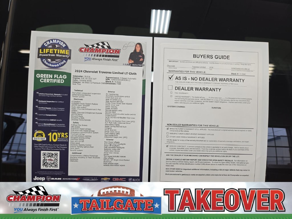 Certified 2024 Chevrolet Traverse LT FWD image 43
