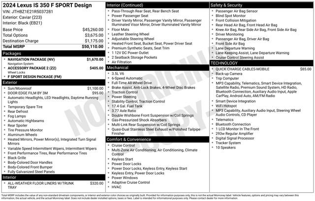 Certified 2024 Lexus IS 350 F Sport w/ Navigation Package AWD/4WD image 42