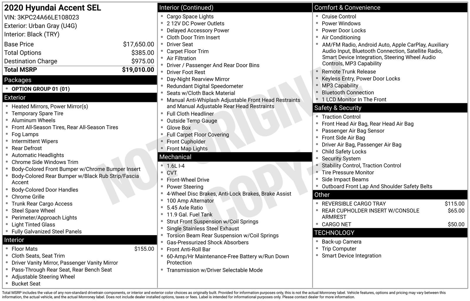 Used 2020 Hyundai Accent SEL FWD image 6