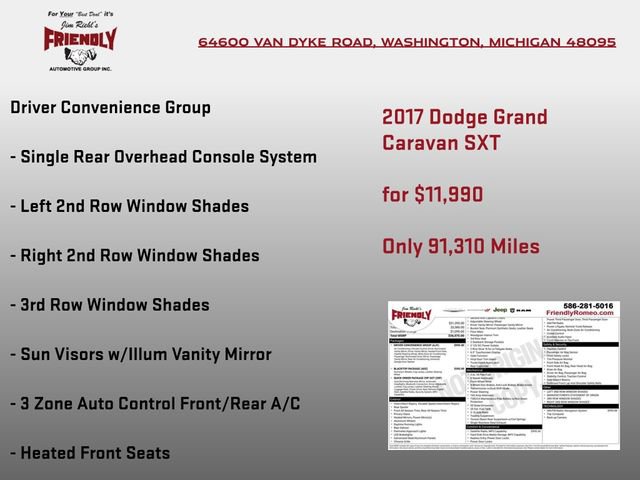 Used 2017 Dodge Grand Caravan SXT w/ Driver Convenience Group FWD image 8