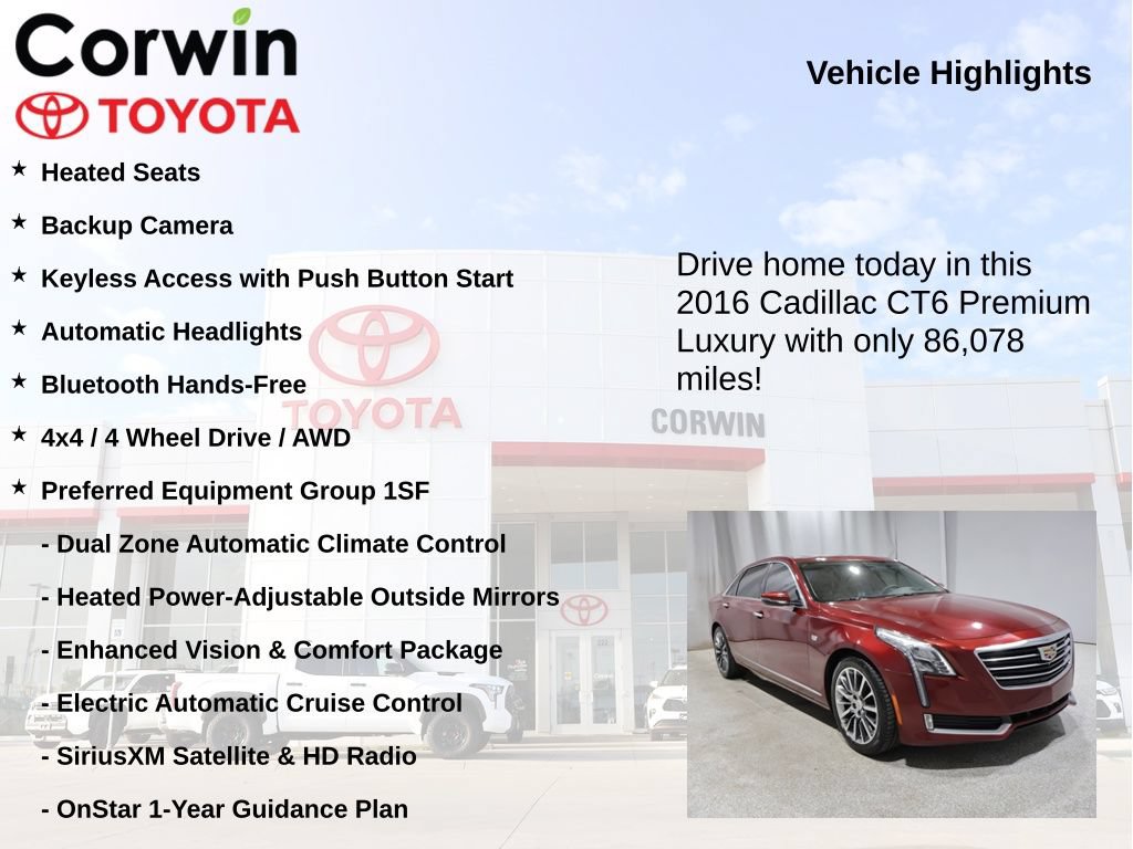 Used 2016 Cadillac CT6 Premium Luxury w/ Comfort Package AWD/4WD image 6