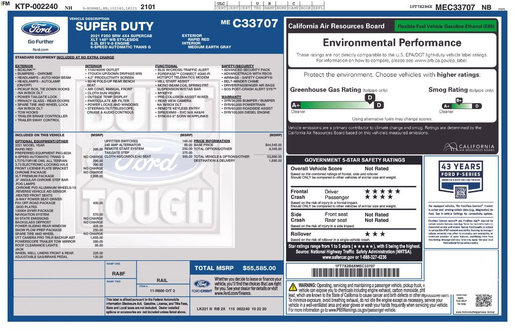Used 2021 Ford F250 XLT w/ XLT Premium Package AWD/4WD image 10