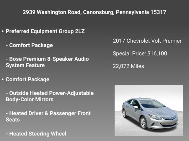 Used 2017 Chevrolet Volt Premier w/ Driver Confidence II Package FWD image 6