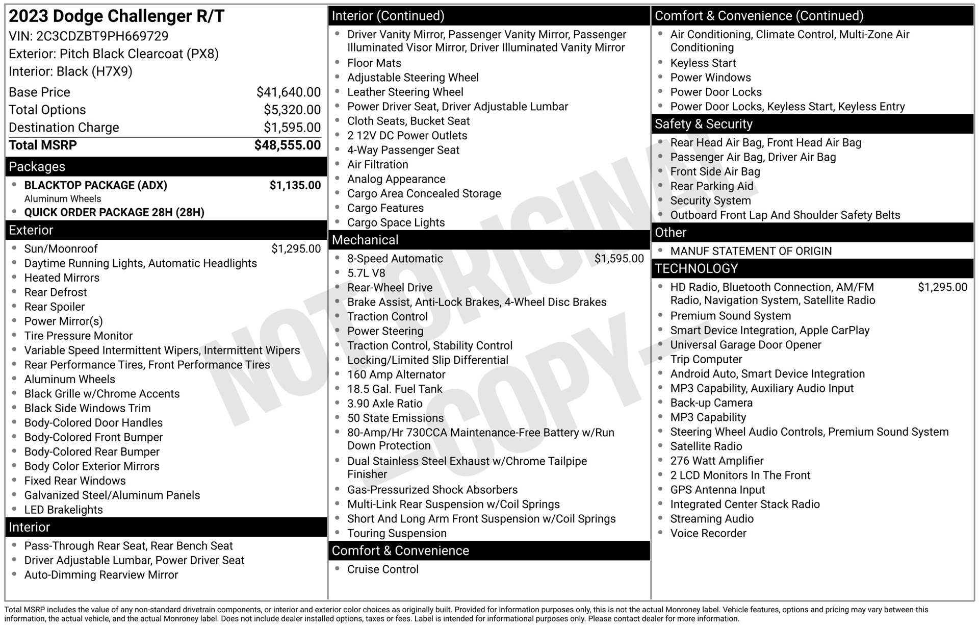 Used 2023 Dodge Challenger R/T w/ Blacktop Package RWD image 34