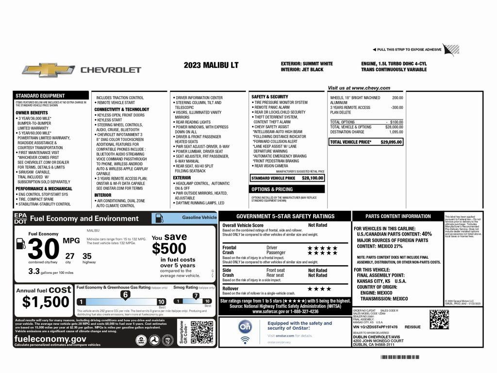 Used 2023 Chevrolet Malibu LT image 2