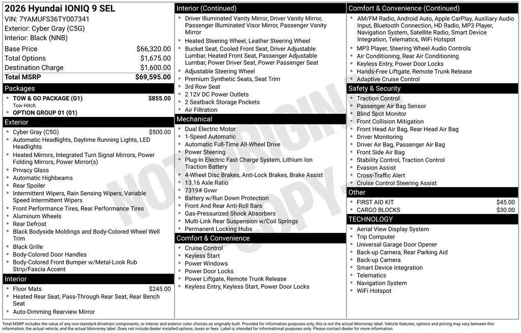 New 2026 Hyundai Ioniq 9 SEL w/ Tow & Go Package image 37
