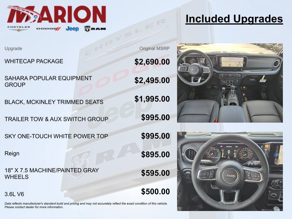 New 2026 Jeep Wrangler Unlimited Sahara w/ Whitecap Package AWD/4WD image 9