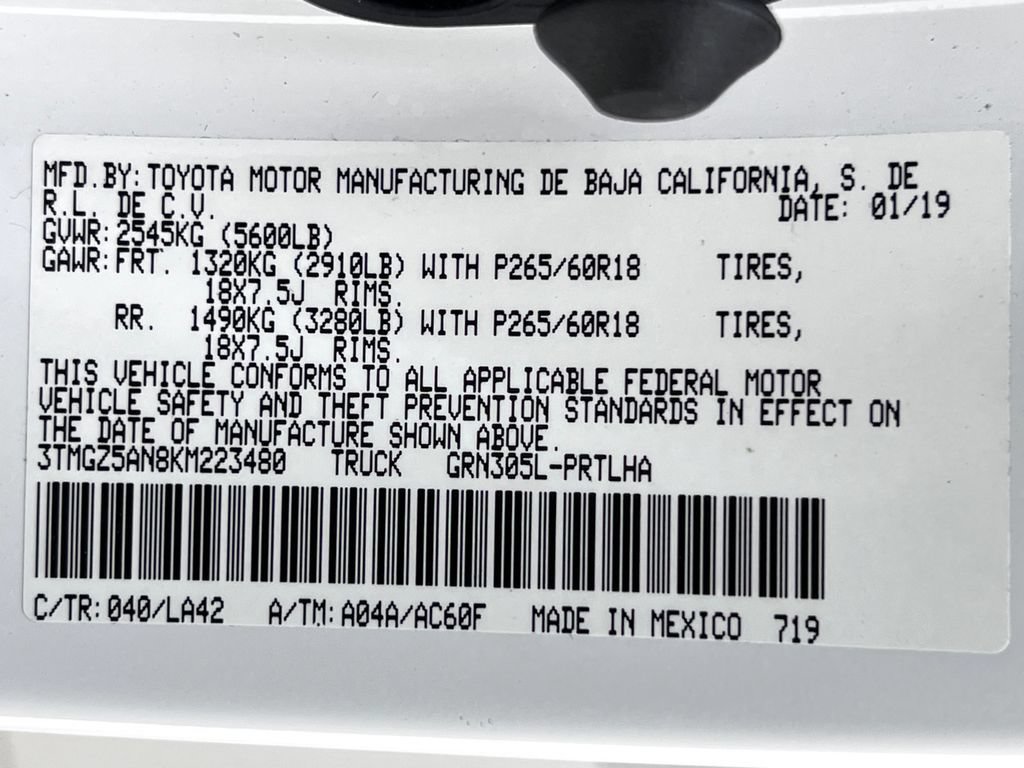 Used 2019 Toyota Tacoma Limited AWD/4WD image 24