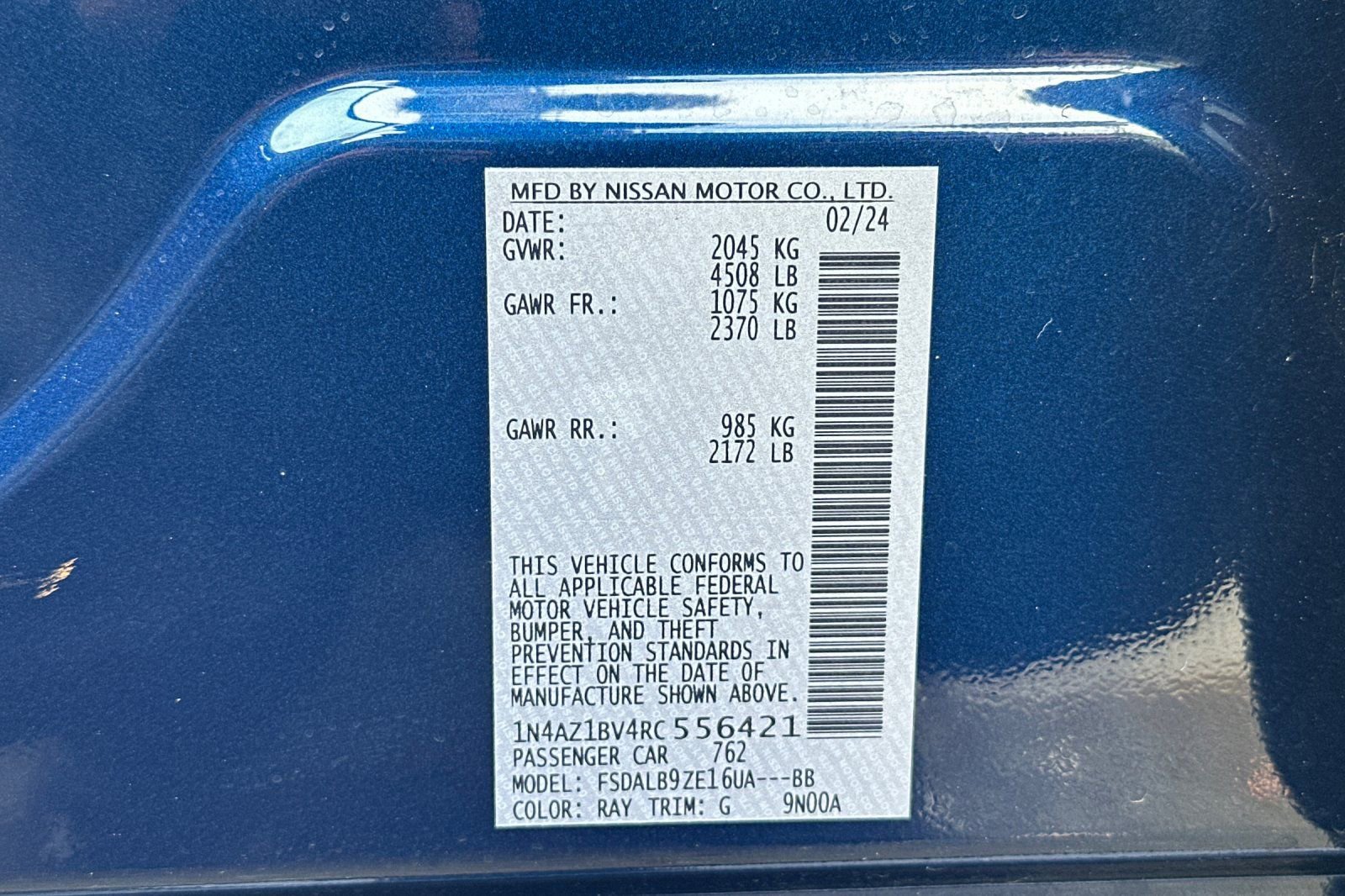 Certified 2024 Nissan Leaf S image 34