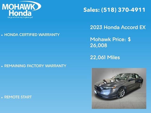 Certified 2023 Honda Accord EX image 16