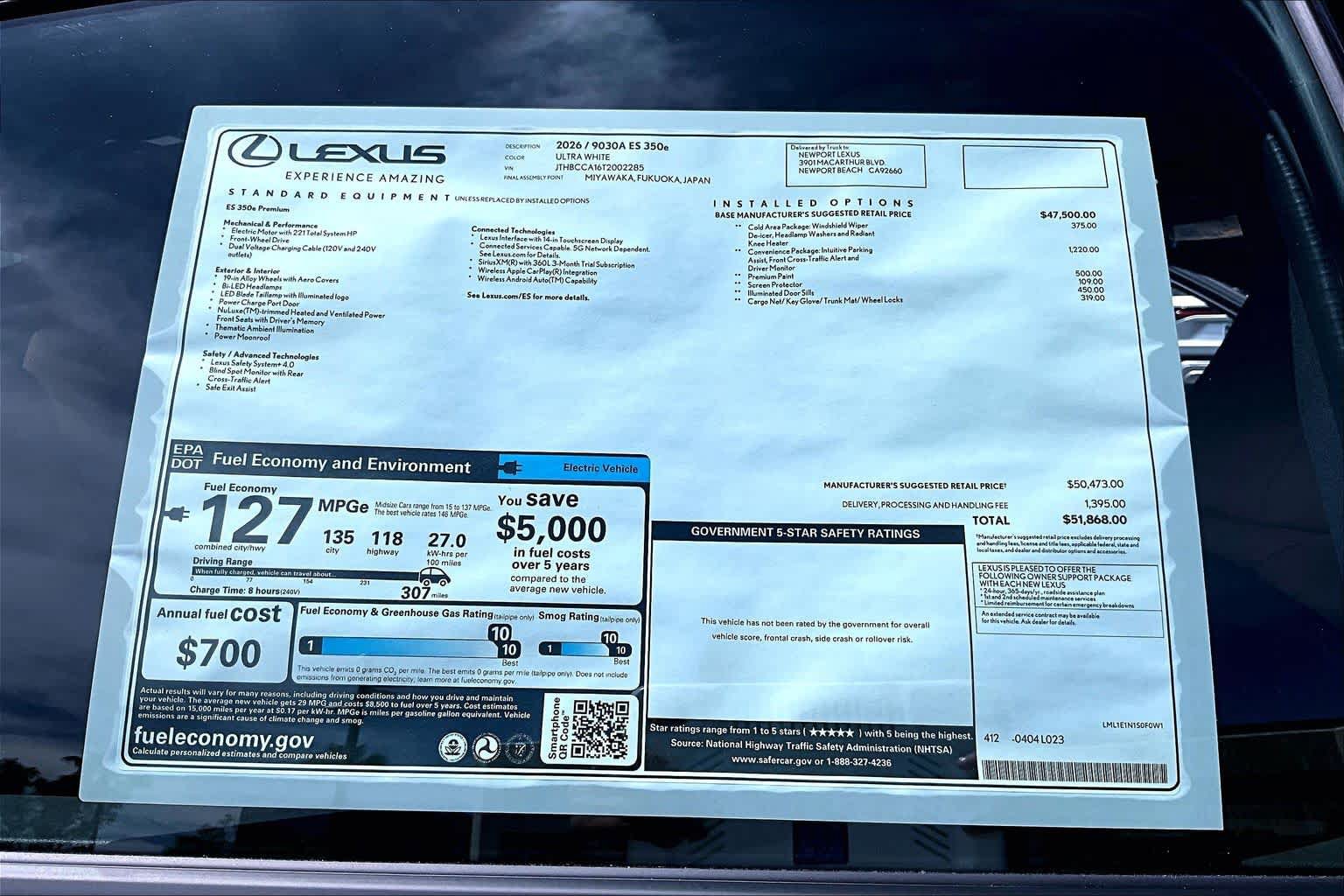 New 2026 Lexus ES 350e w/ Convenience Package FWD image 22