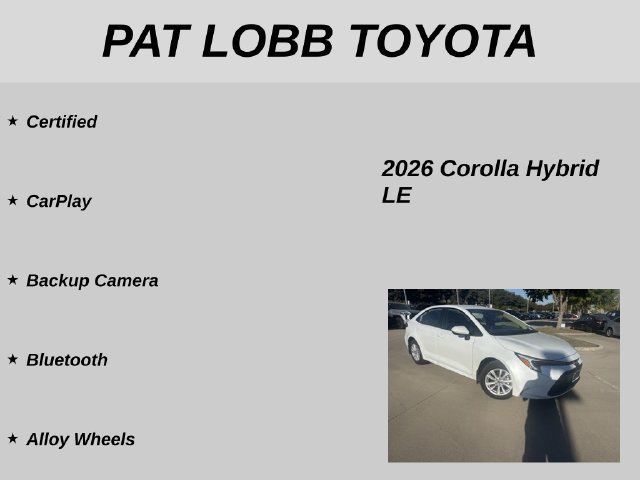 Certified 2026 Toyota Corolla LE w/ LE Premium Package FWD image 11