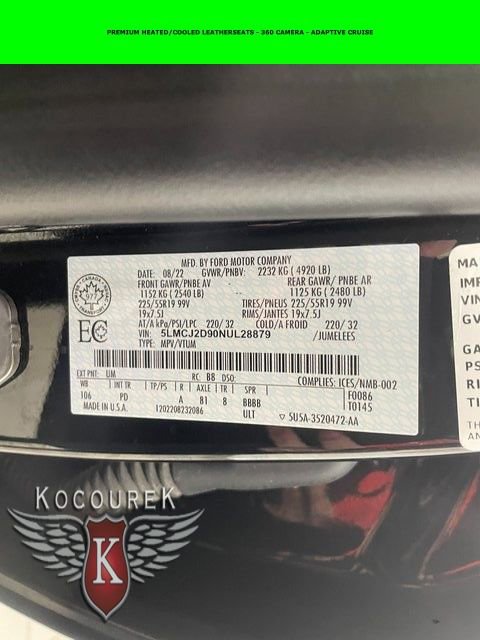 Used 2022 Lincoln Corsair Reserve w/ Equipment Group 201A image 27