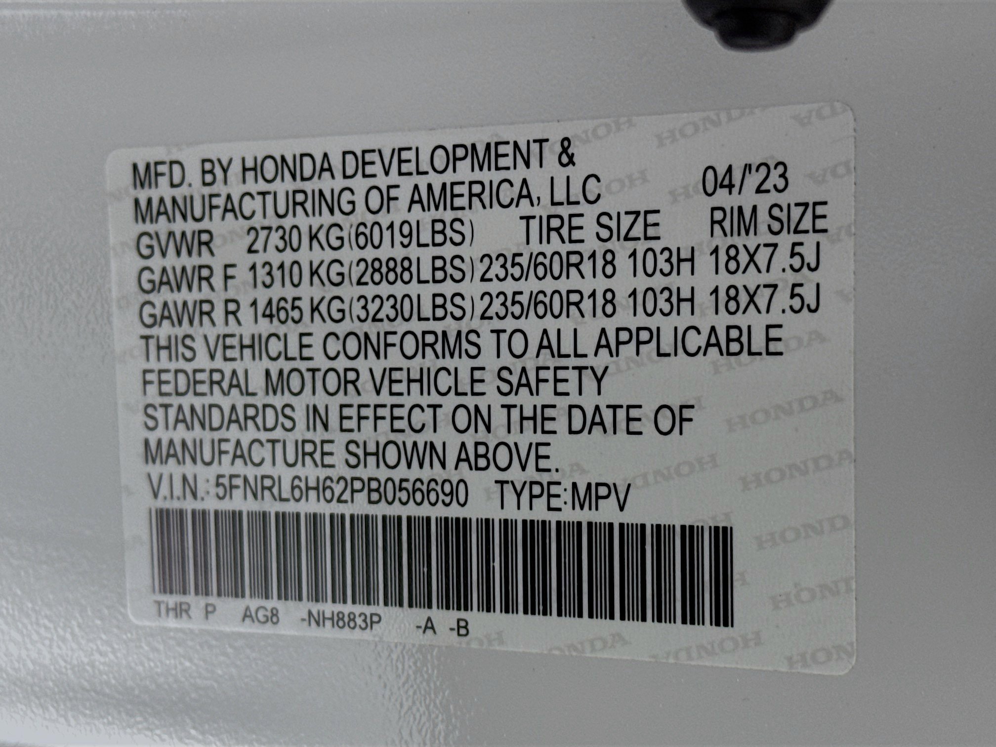 Certified 2023 Honda Odyssey EX-L image 33