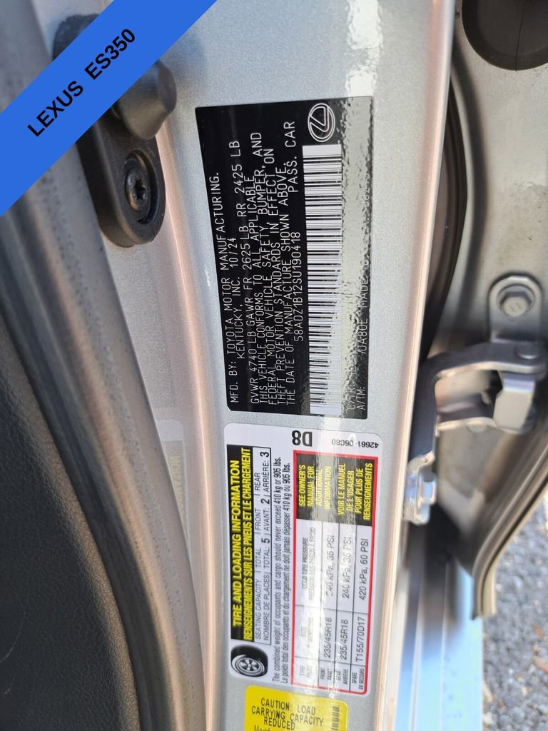 Used 2025 Lexus ES 350 w/ Premium Package image 31