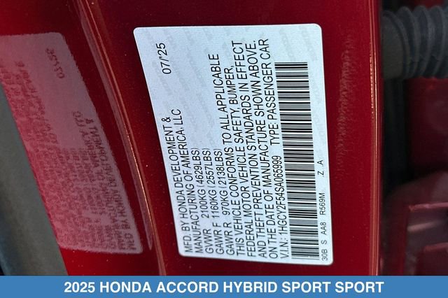 Certified 2025 Honda Accord Sport image 31