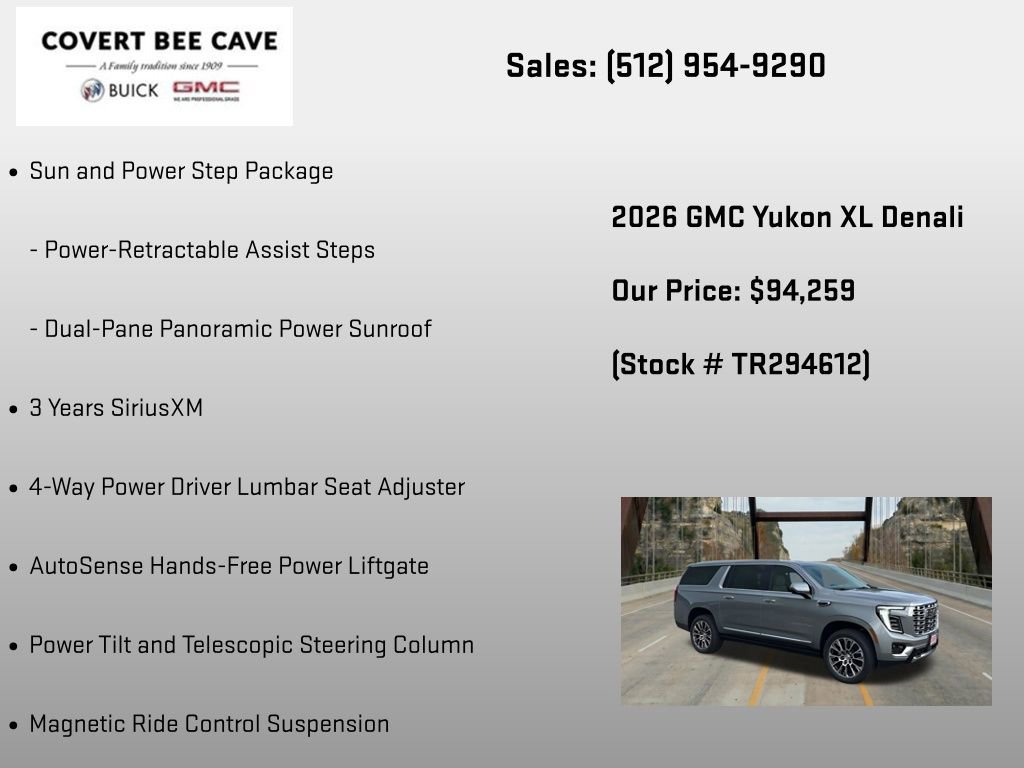 New 2026 GMC Yukon XL Denali w/ Sun & Power Step Package AWD/4WD image 18