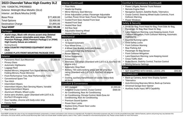 Used 2023 Chevrolet Tahoe High Country image 11