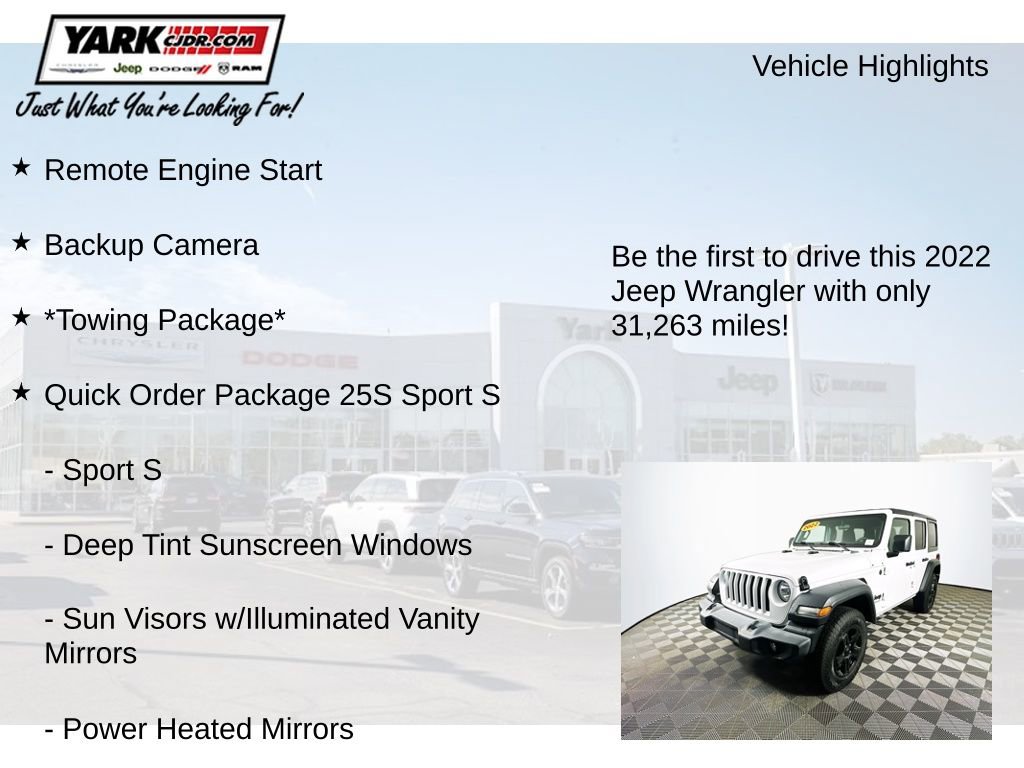 Certified 2022 Jeep Wrangler Unlimited Sport image 13