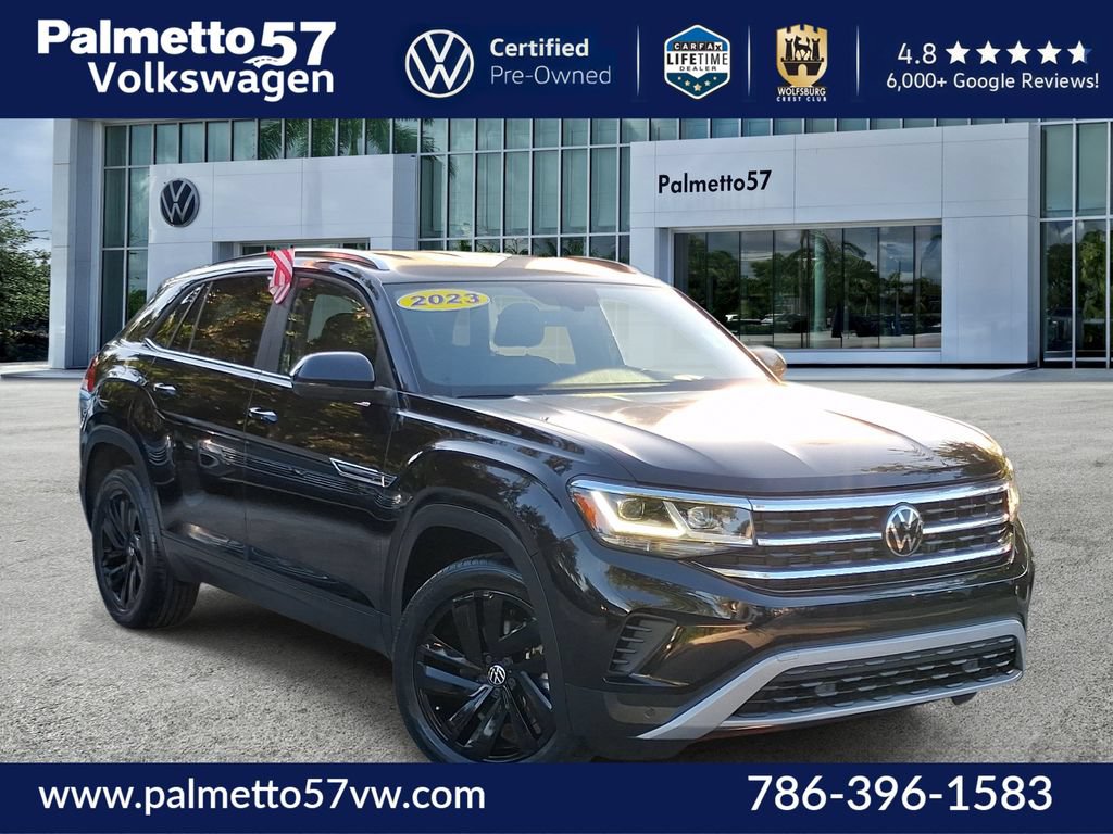 Certified 2023 Volkswagen Atlas Cross Sport SE w/ Black Wheel Package FWD image 1
