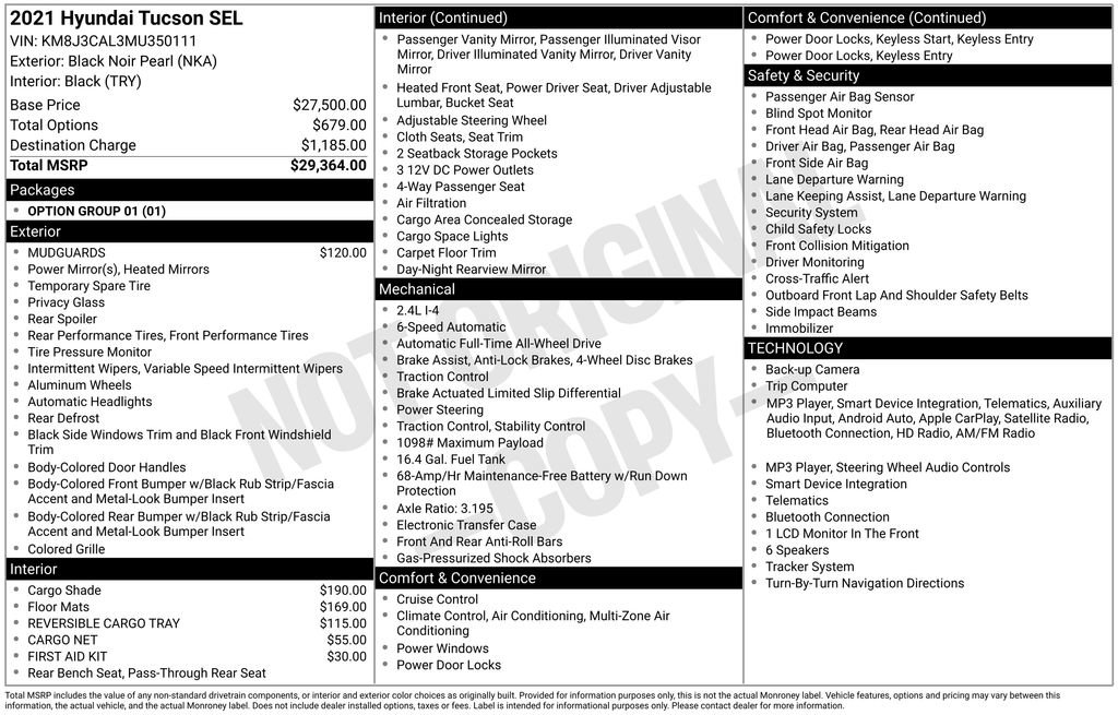 Used 2021 Hyundai Tucson SEL AWD/4WD image 23