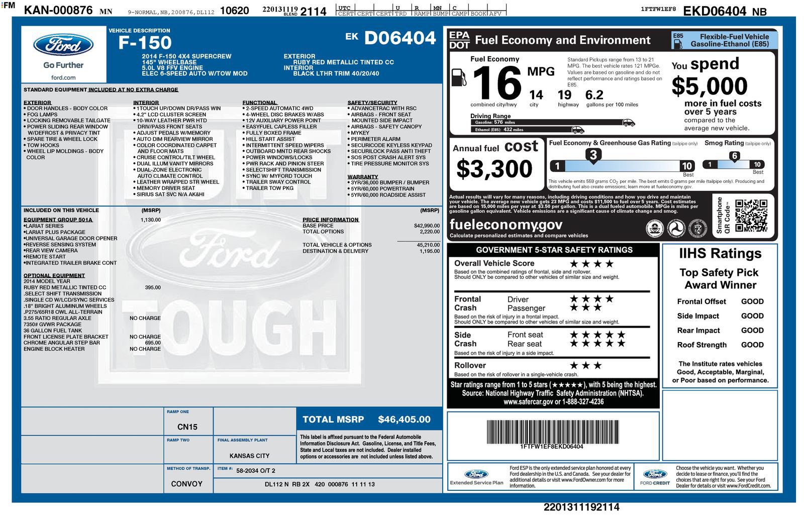 Used 2014 Ford F150 Lariat w/ Equipment Group 501A Mid AWD/4WD image 5