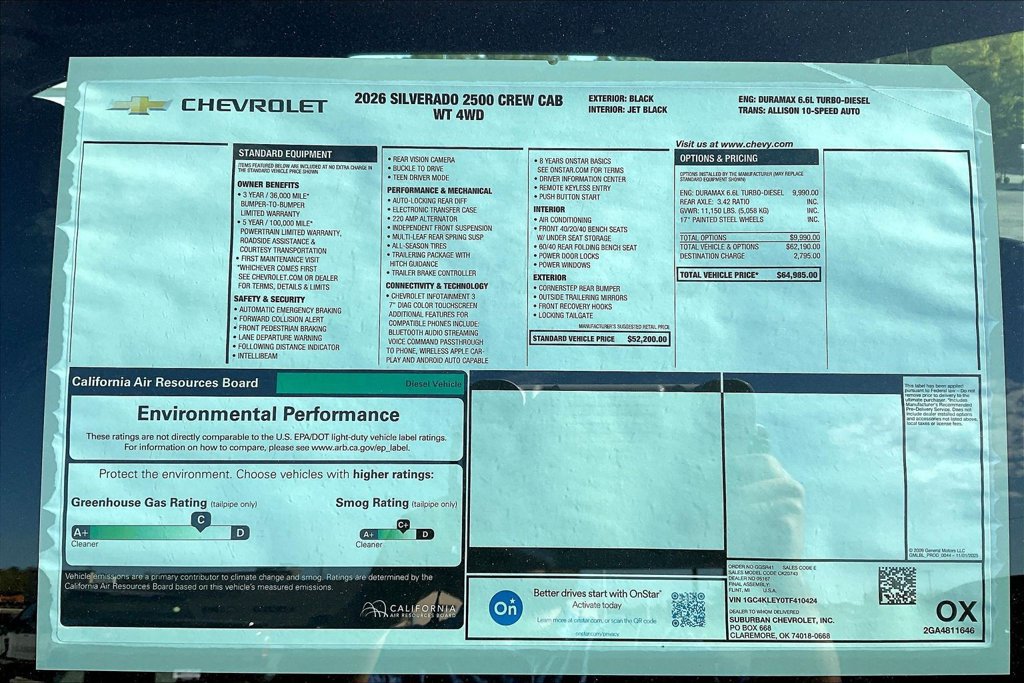 New 2026 Chevrolet Silverado 2500 W/T AWD/4WD image 19