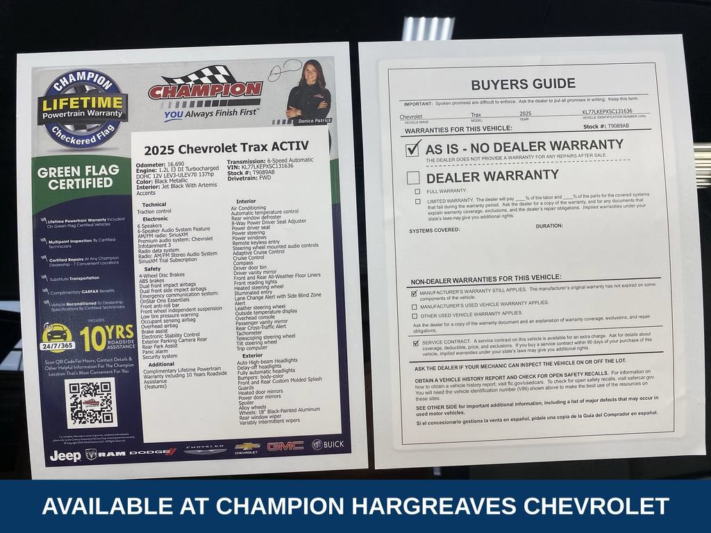 Used 2025 Chevrolet Trax ACTIV w/ Driver Confidence Package FWD image 43