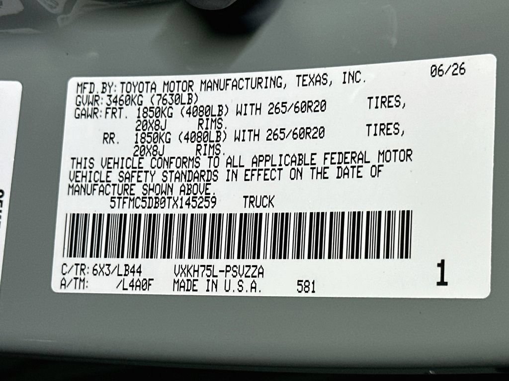 New 2026 Toyota Tundra 1794 Edition AWD/4WD image 16