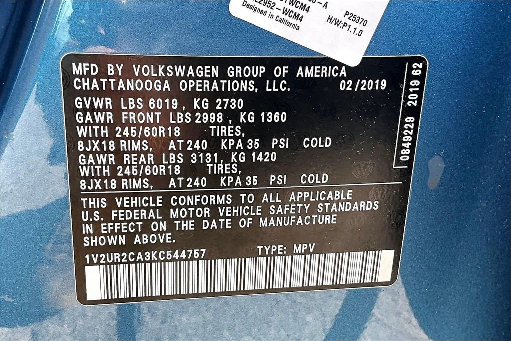Used 2019 Volkswagen Atlas SE AWD/4WD image 18