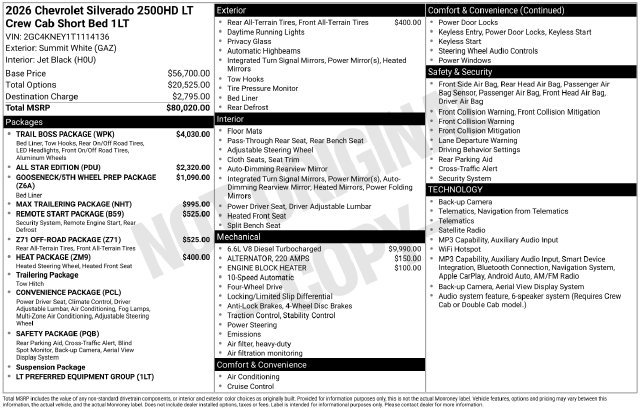 Used 2026 Chevrolet Silverado 2500 LT w/ Trail Boss Package AWD/4WD image 31