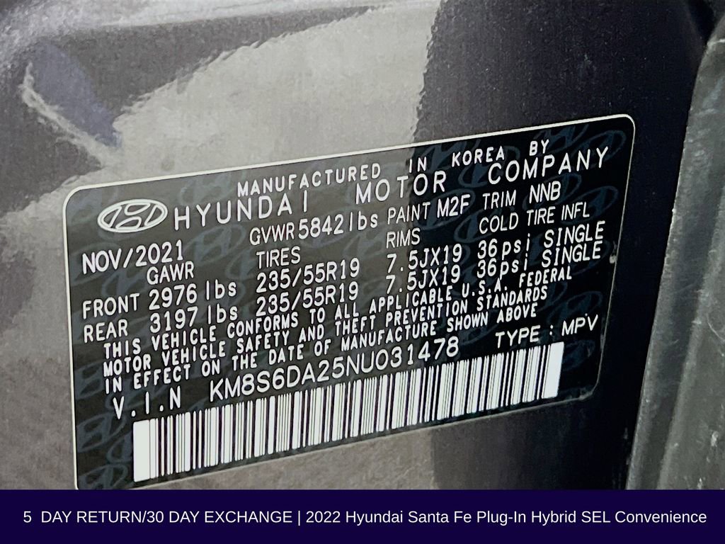 Used 2022 Hyundai Santa Fe SEL Convenience image 36