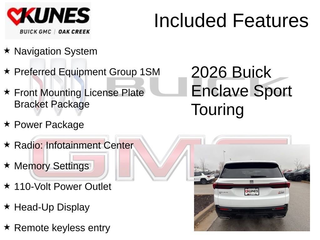 New 2026 Buick Enclave Sport Touring w/ Power Package AWD/4WD image 2