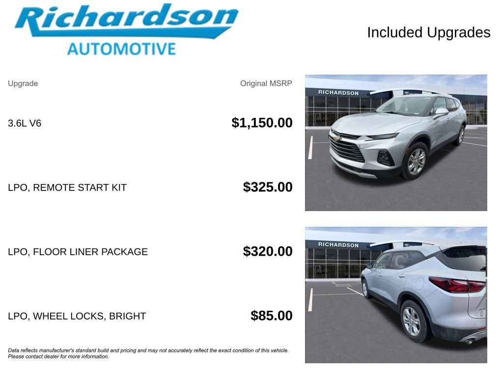 Used 2021 Chevrolet Blazer LT w/ LPO, Floor Liner Package image 6