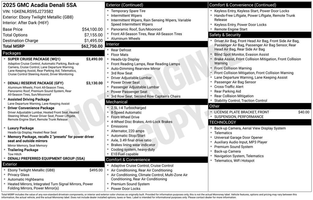 Used 2025 GMC Acadia Denali w/ Super Cruise Package image 4