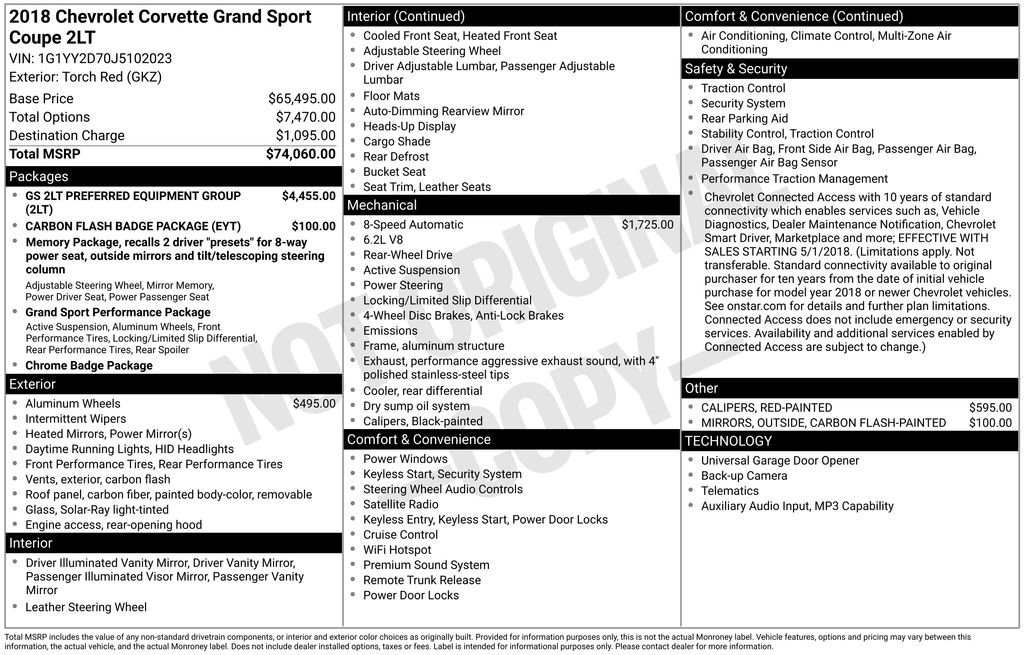 Used 2018 Chevrolet Corvette Grand Sport RWD image 6