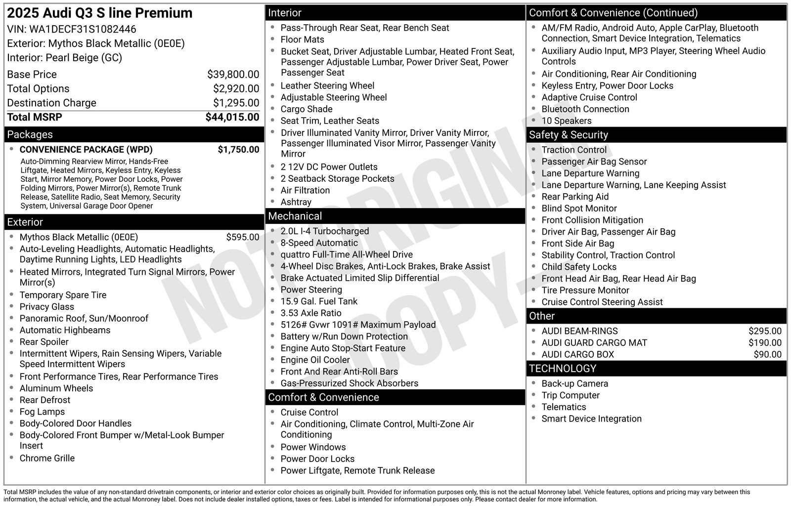 Used 2025 Audi Q3 2.0T Premium w/ Convenience Package image 31