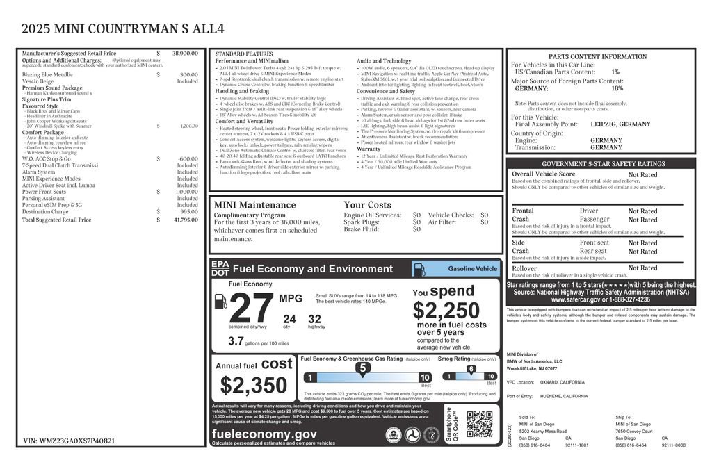 Used 2025 MINI Cooper Countryman S AWD/4WD image 2