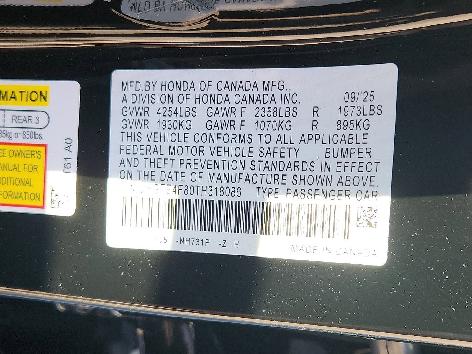 New 2026 Honda Civic Sport Touring image 18