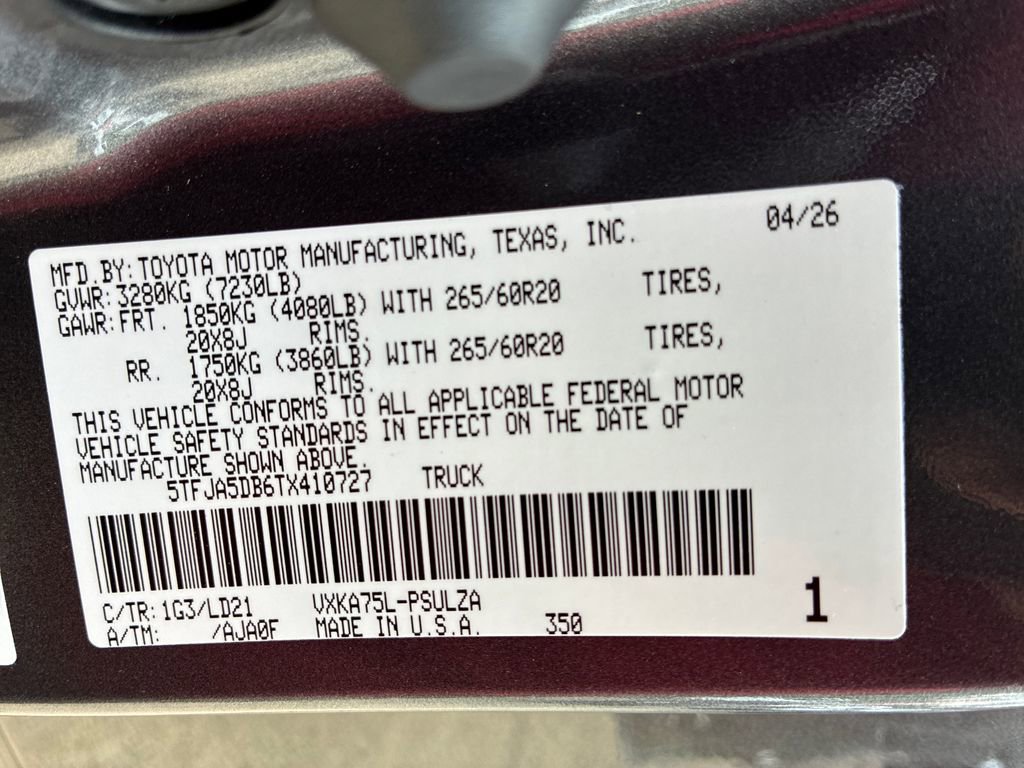 New 2026 Toyota Tundra Limited AWD/4WD image 34