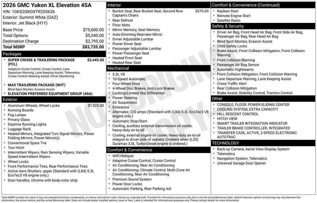 New 2026 GMC Yukon XL Elevation AWD/4WD image 4