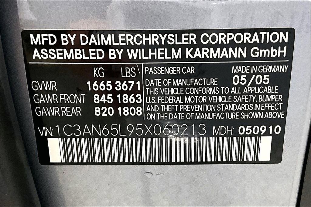 Used 2005 Chrysler Crossfire Limited image 15