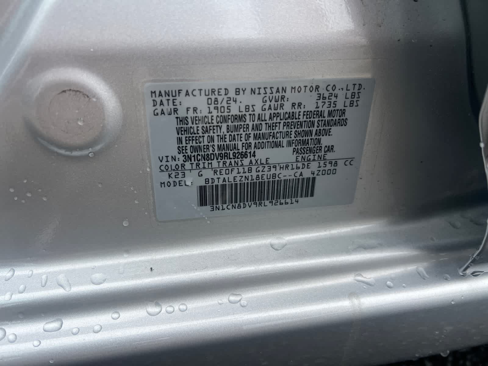 Certified 2024 Nissan Versa S w/ S Plus Package FWD image 35
