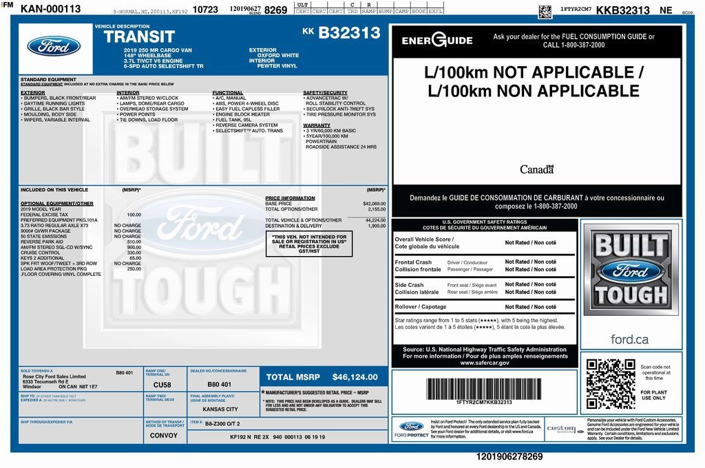 Used 2019 Ford Transit 250 148 Medium Roof image 2