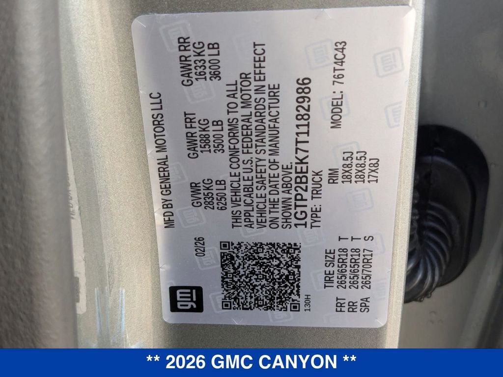 New 2026 GMC Canyon Elevation w/ Convenience Package image 35