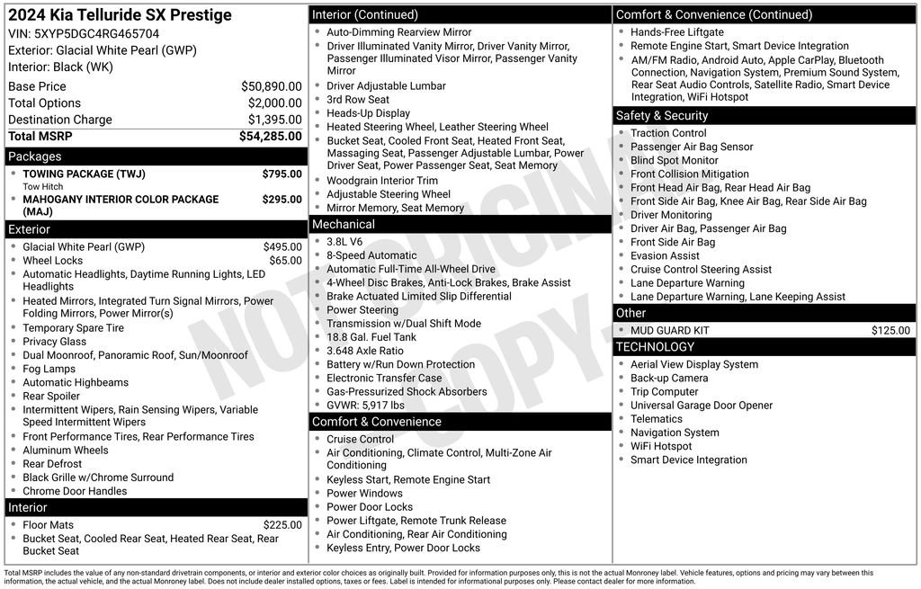 Certified 2024 Kia Telluride SX Prestige w/ Towing Package AWD/4WD image 31