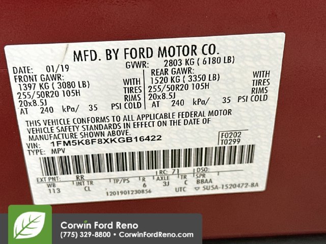 Used 2019 Ford Explorer Limited w/ Class III Trailer Tow Package AWD/4WD image 37