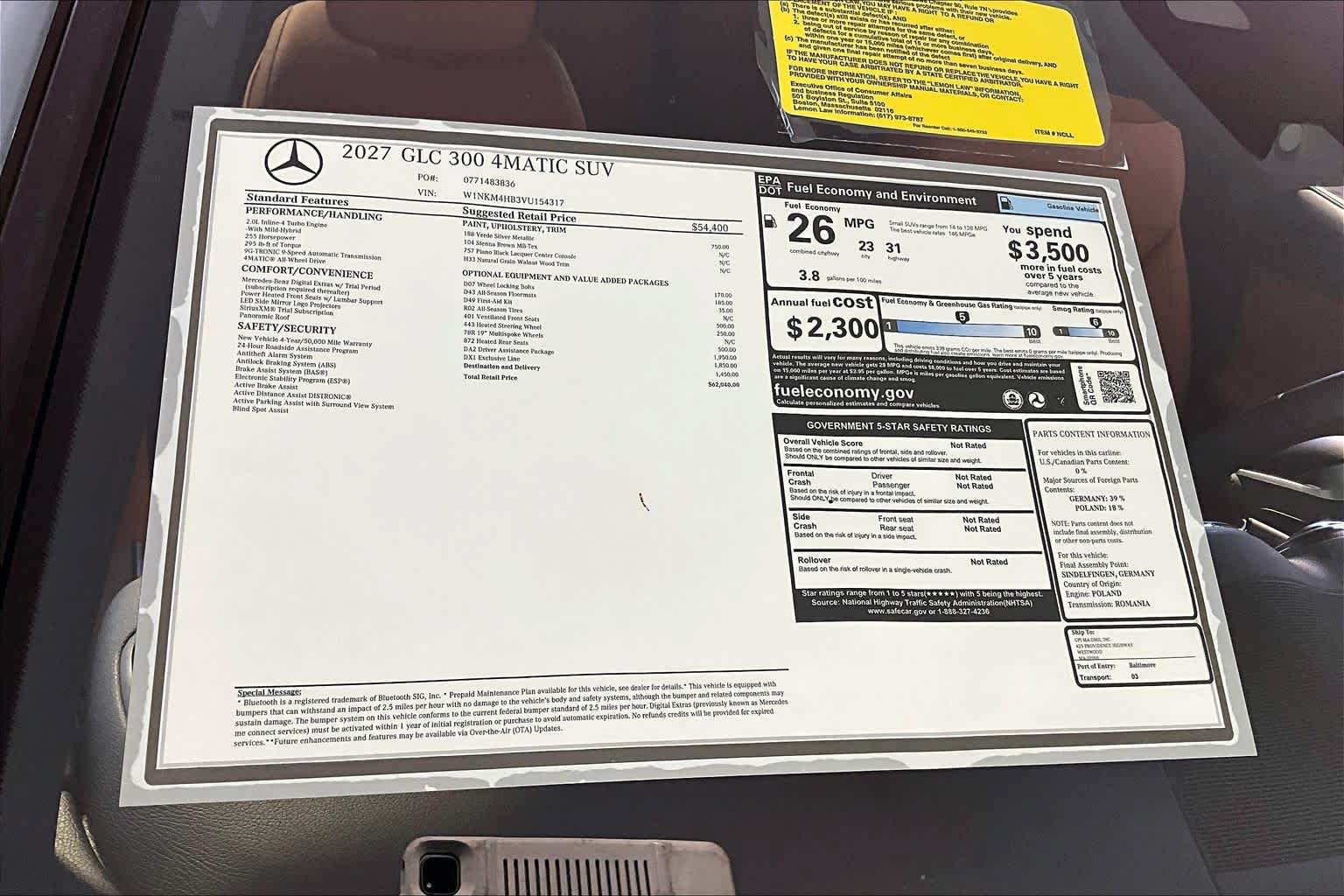 New 2027 Mercedes-Benz GLC 300 4MATIC image 18